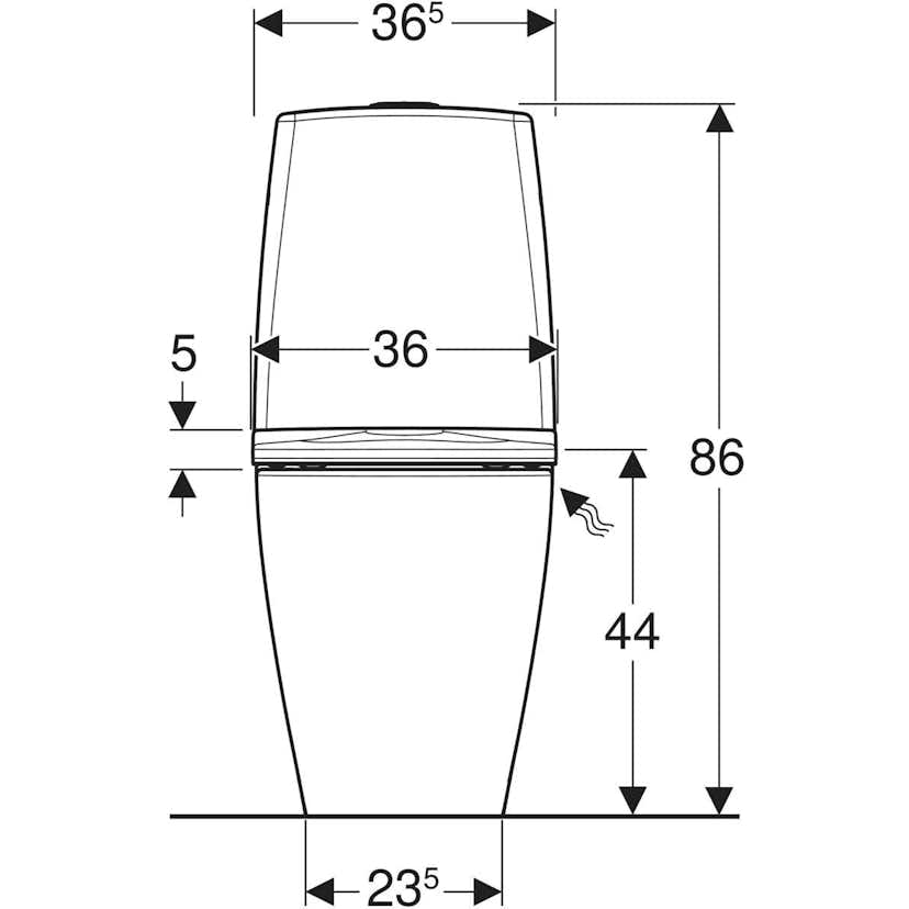 Toalettstol Ifö Spira Art 6250 Turboflush med WC-Lim