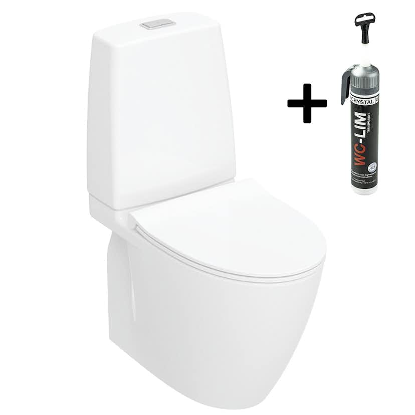 Toalettstol Ifö Spira Art 6250 Turboflush med WC-Lim