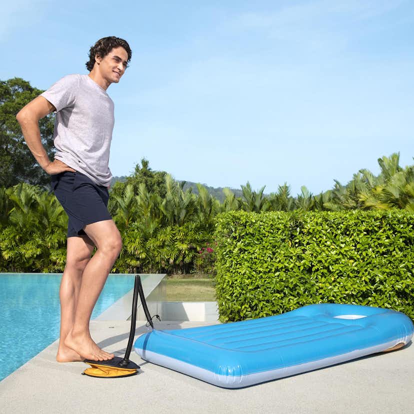 Fotpump Bestway Air Step Pump med Flexibel Slang & 3 Ventiladaptrar