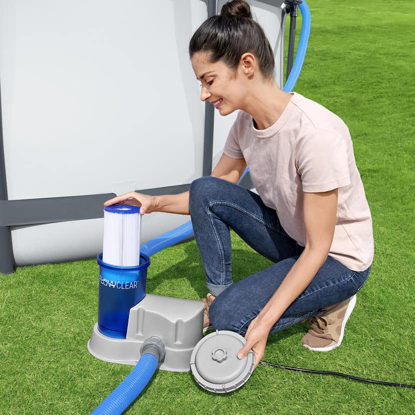 Poolpump Bestway Flowclear Transparent Filterpump Flöde 5678 l/h