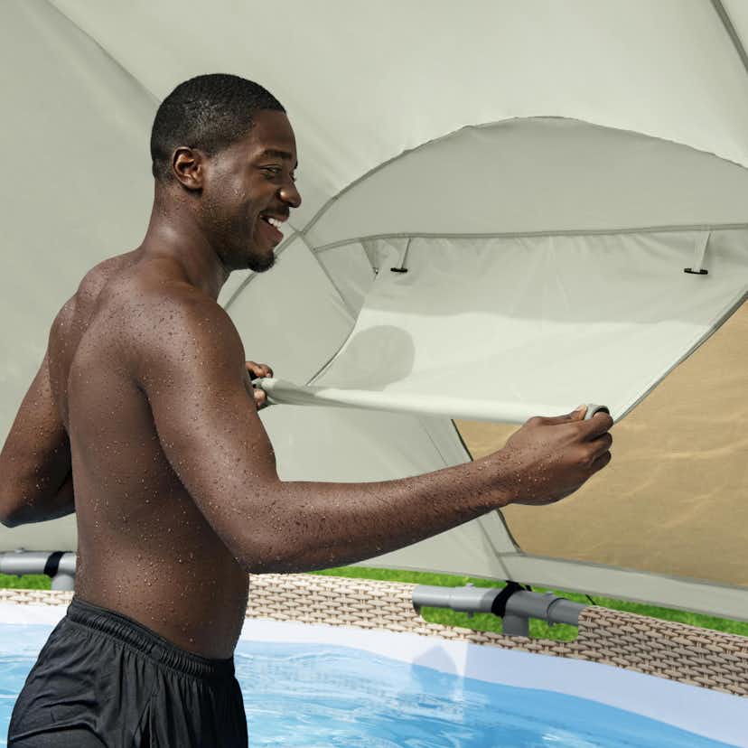 Solskydd Bestway Flowclear För Ovanmarkpooler Canopy