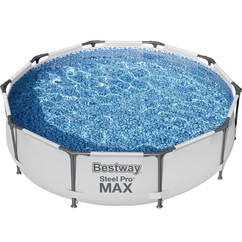 Stålramspool Bestway Steel Pro Max Ø3m Ovanmarkspool Grå