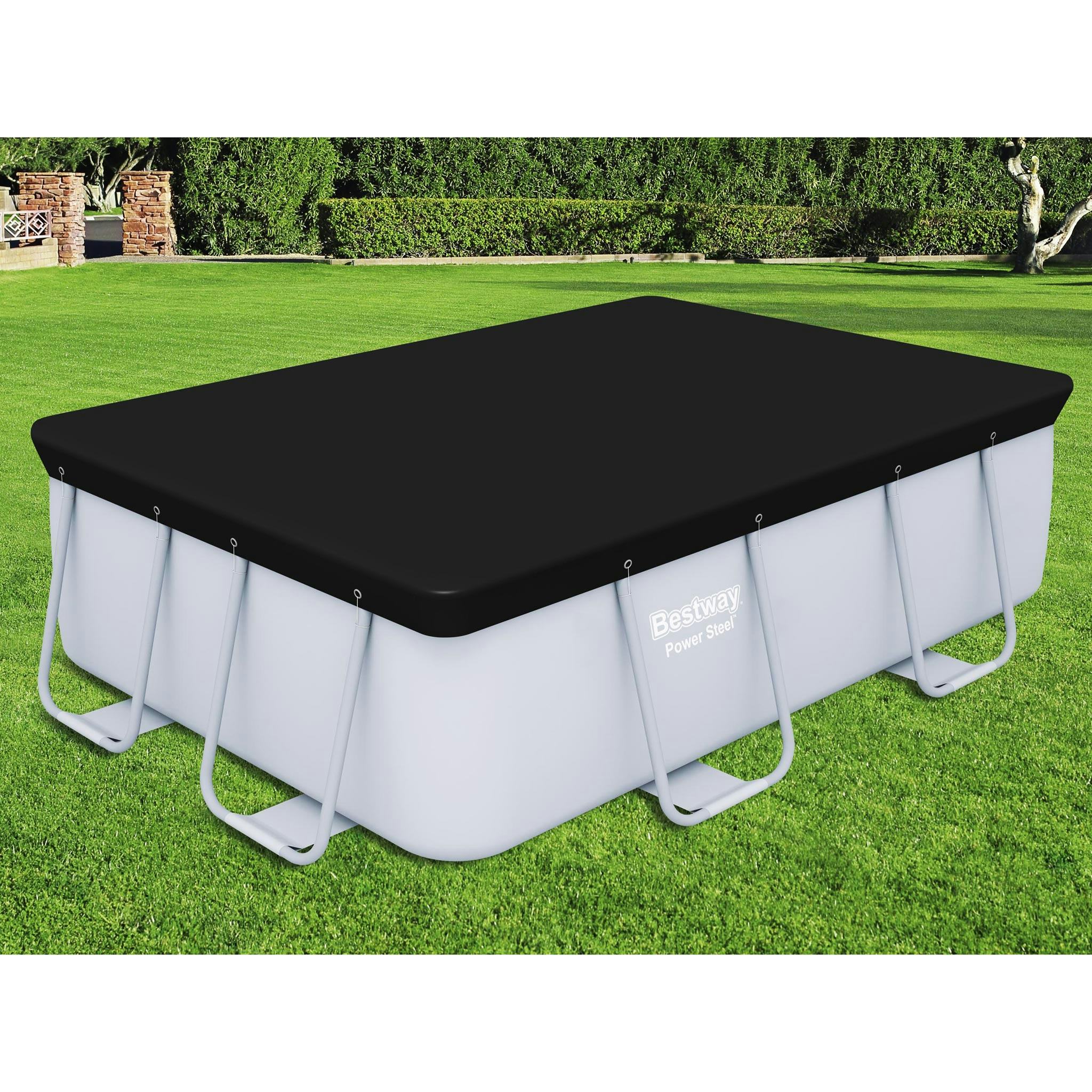 Poolöverdrag Bestway Flowclear PVC Svart 2,82 x 1,96 m Poolskydd