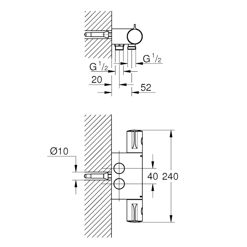 Duschblandare Grohe Grotherm 800 40 cc