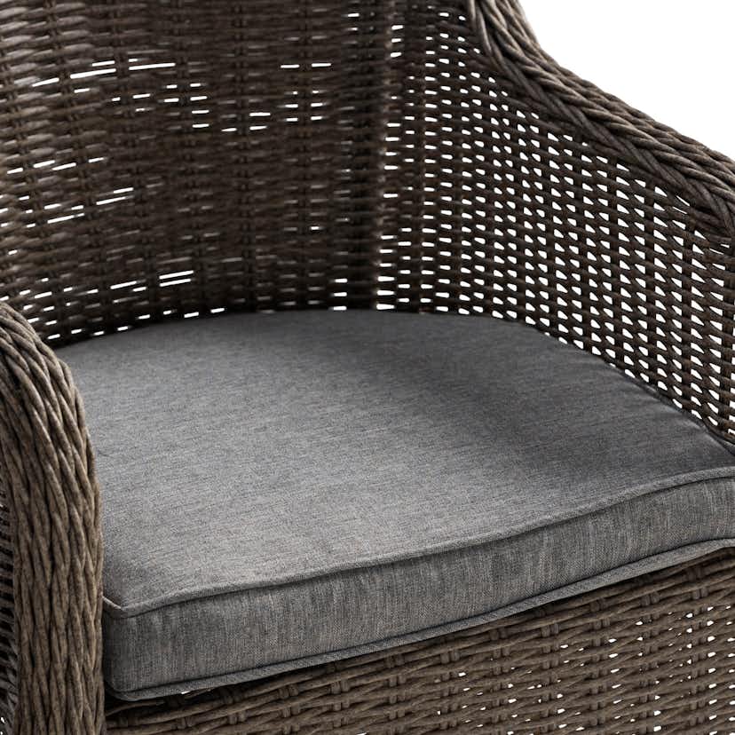 Cafégrupp deNoord Marcus Caféset med 2 Light Fåtöljer i Konstrotting m Dyna