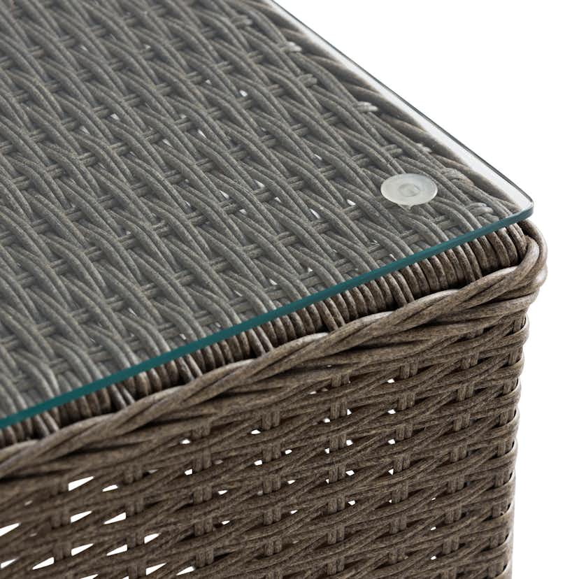 Cafégrupp deNoord Marcus Caféset med 2 Light Fåtöljer i Konstrotting m Dyna