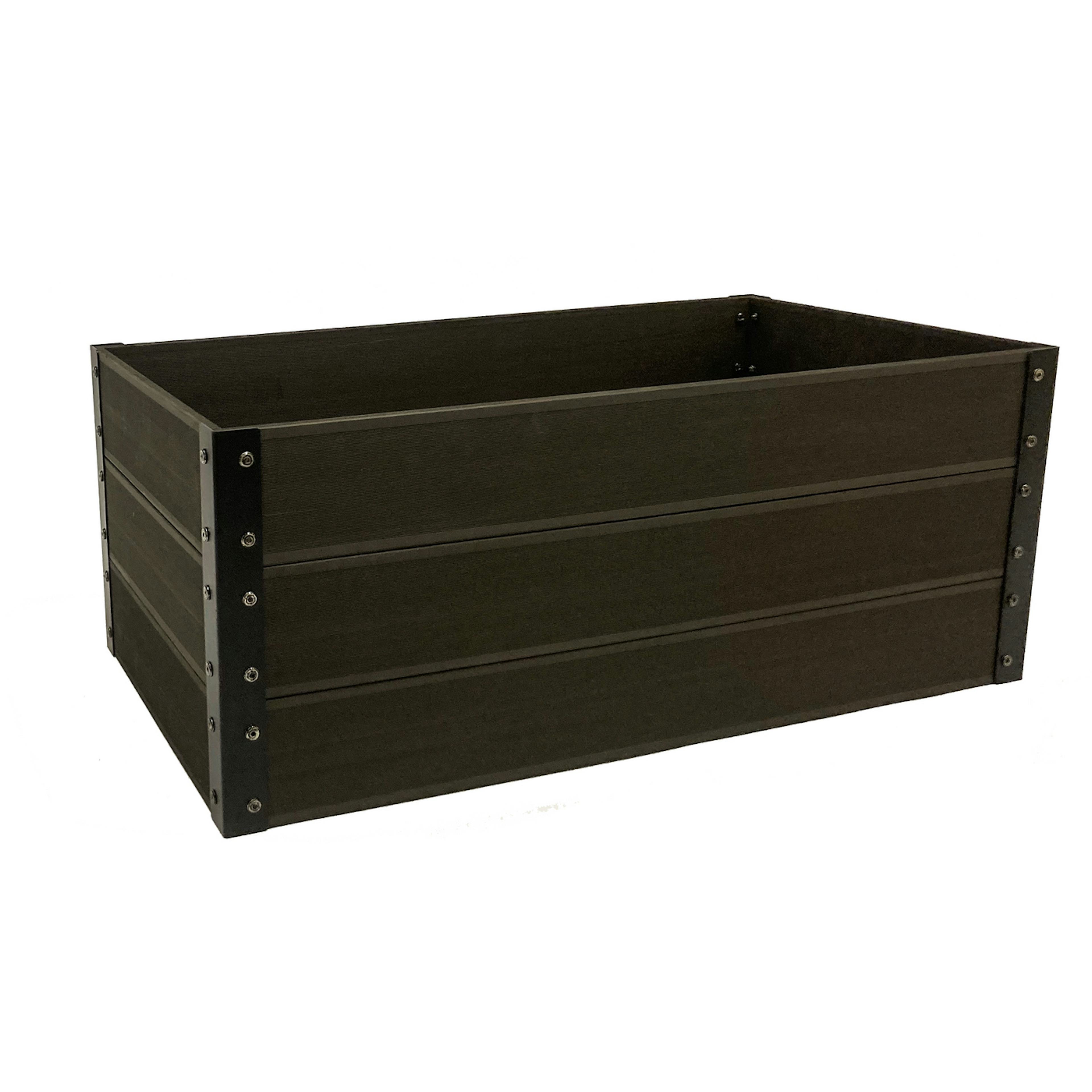 Blomlåda Hortus Planteringlåda Antracitgrå WPC 36x44x85 cm för Utemiljö & Trädgård