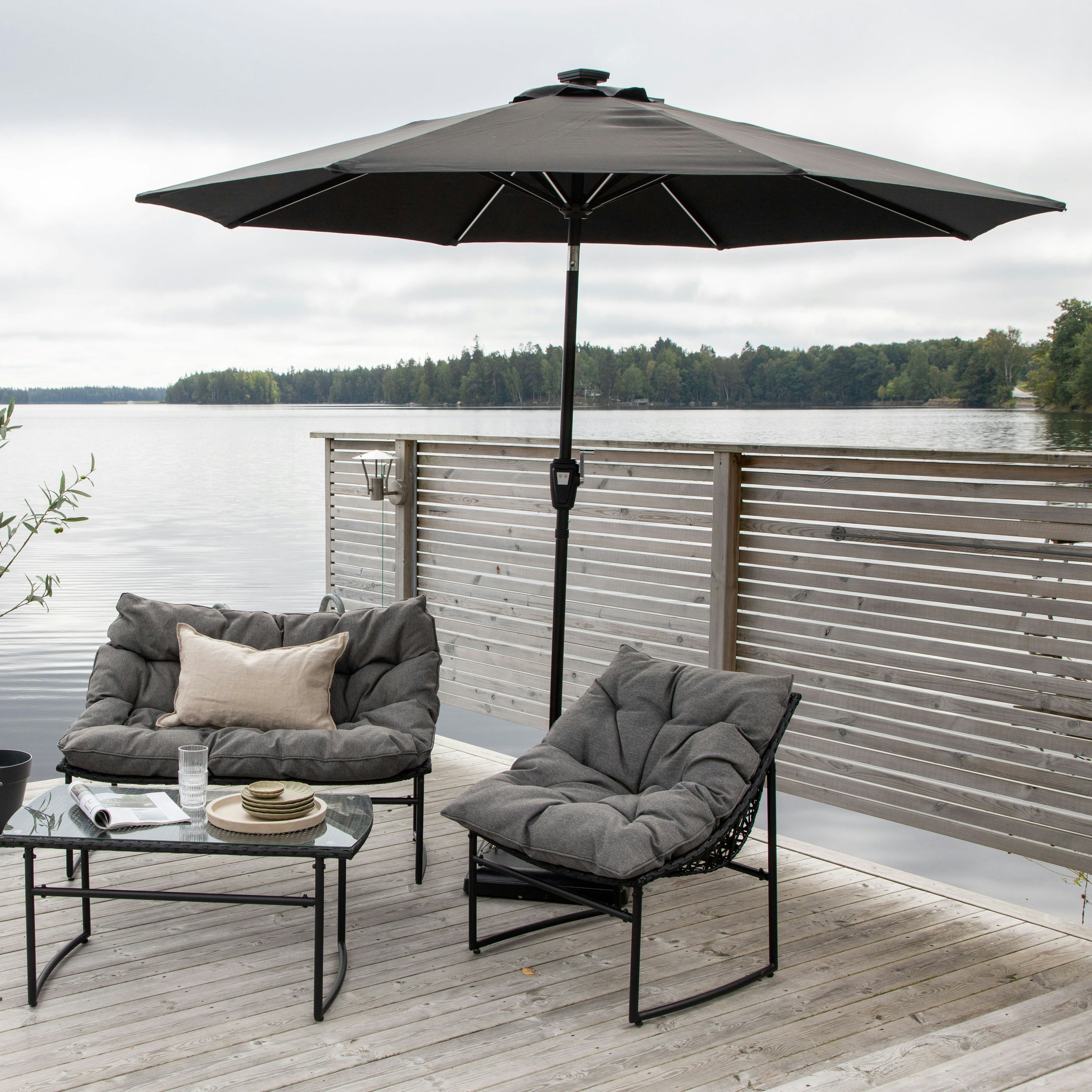 Parasoll Venture Home Sudan med LED-belysning och Tilt