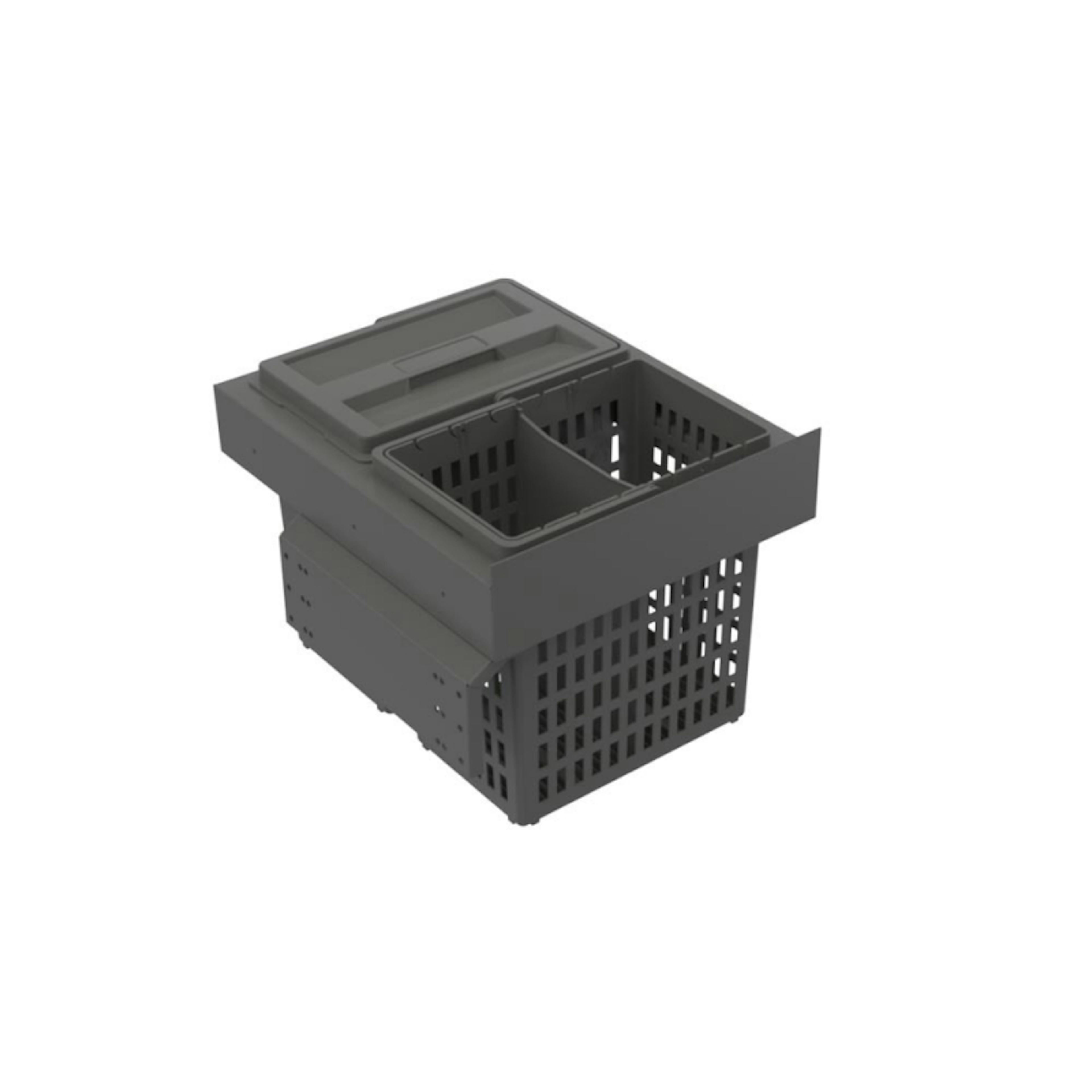Källsorteringskärhållare Beslag Design Select Side Eco Mörkgrå