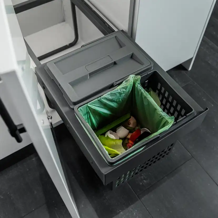 Källsorteringskärhållare Beslag Design Select Base Eco Mörkgrå