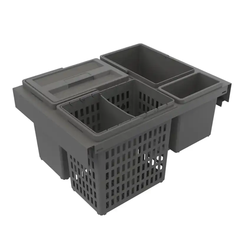 Källsorteringskärhållare Beslag Design Trend Highside 600 Eco Mörkgrå