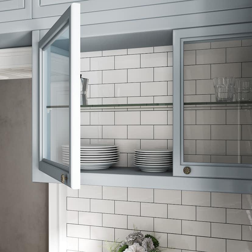 Kakel Lhådös Sekel vit blank 7,5x15 cm