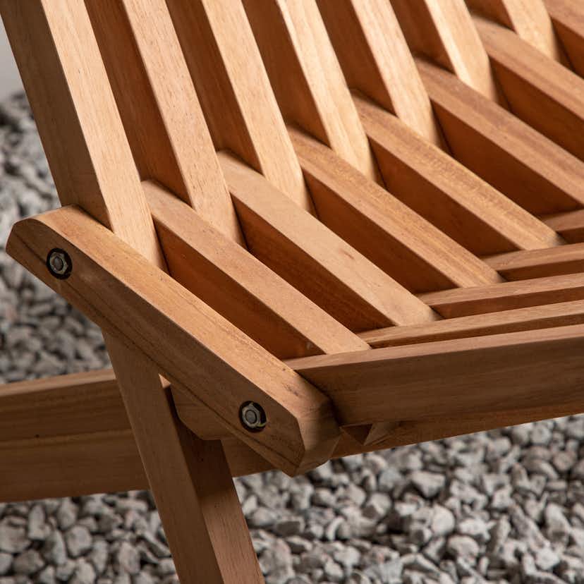 Loungestol Venture Home Kenya Utomhus, Klassisk Trästol i Teak