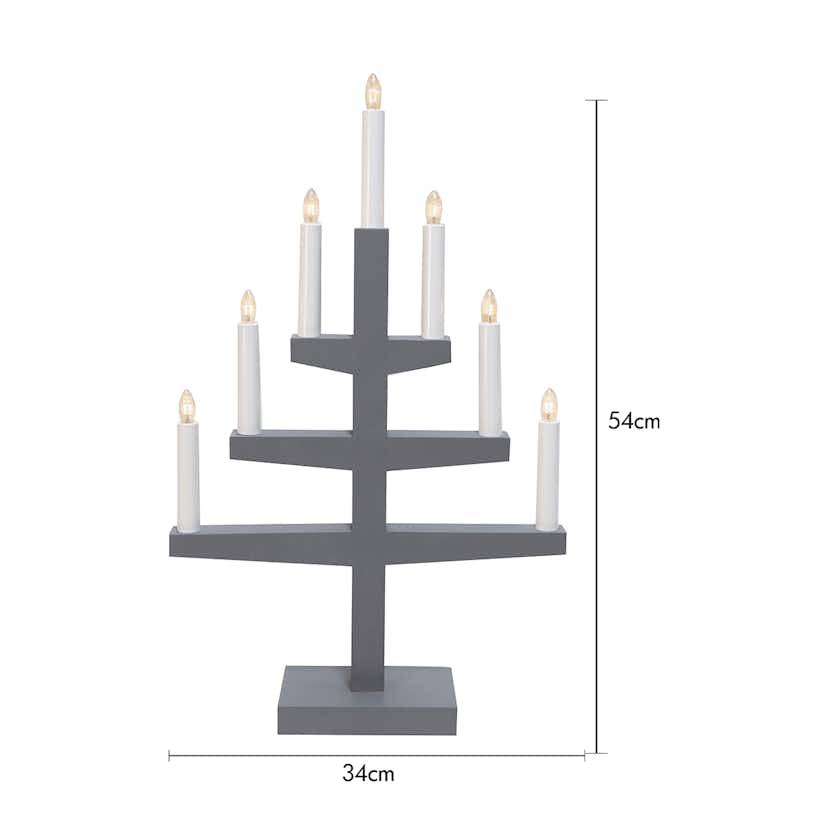 Ljusstake Star Trading Trapp 7-armad Adventsljusstake