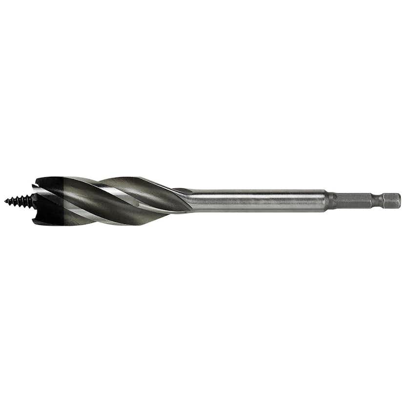 Träspiralborr Luna Tools HSS med fyra sidoskär - 1/4"-sexkantsfäste