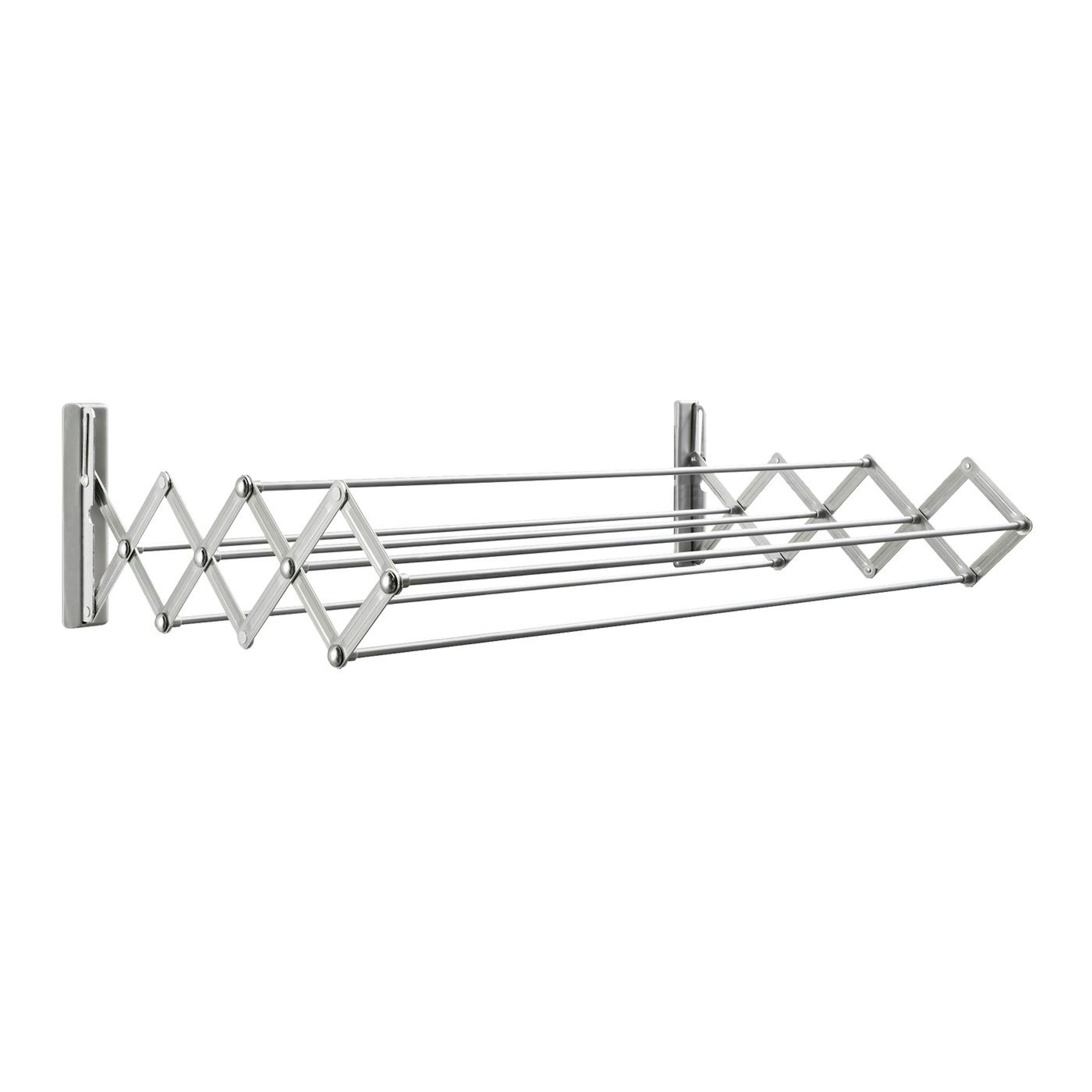 Torkställning Juwel Vägghängd & Hopfällbar 80 cm Stål Silver