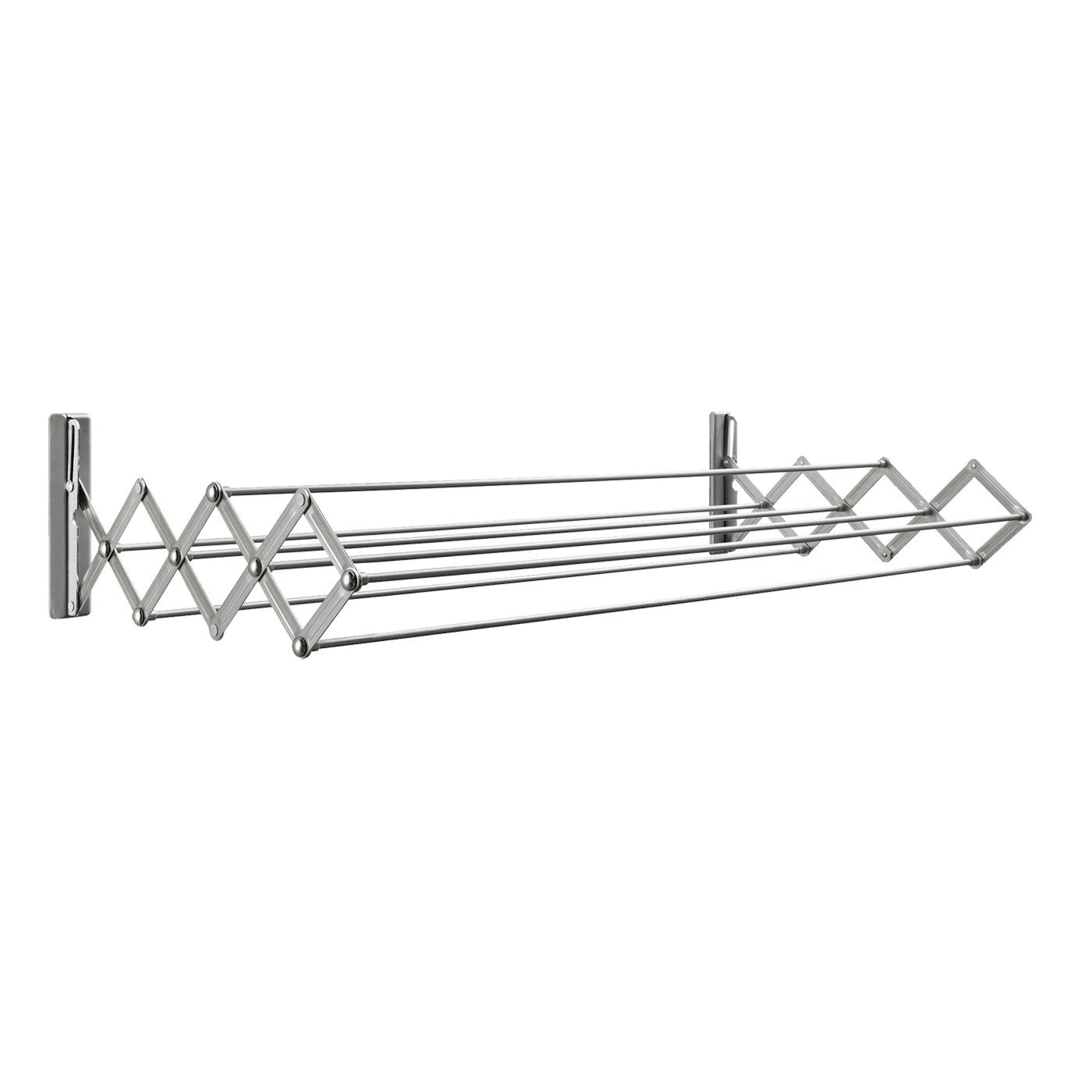 Torkställning Juwel Vägghängd & Hopfällbar 100 cm Stål Silver