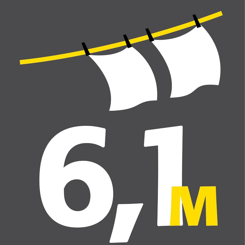 Torkställning Juwel Artdry Väggmonterad & Hopfällbar 100 cm Vit Stål