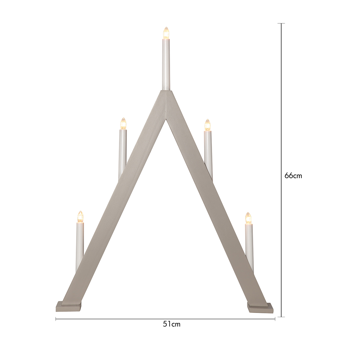 Ljusstake Star Trading Albo 5-armad Adventsljusstake