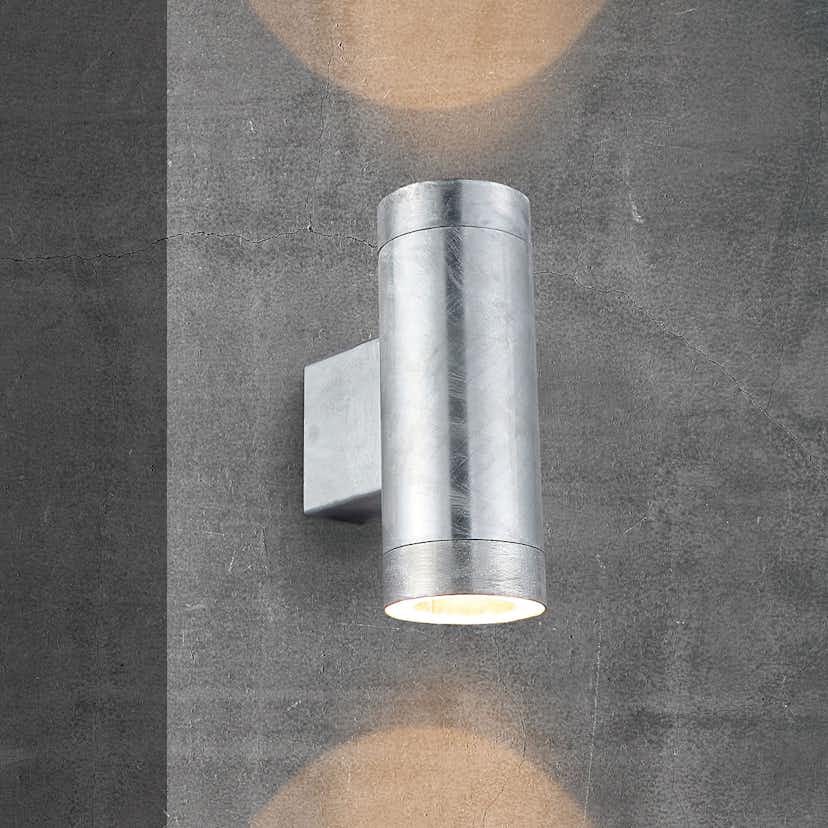 Fasadbelysning Nordlux Tin Maxi Dubbel Galvaniserat Stål för Utomhusbruk