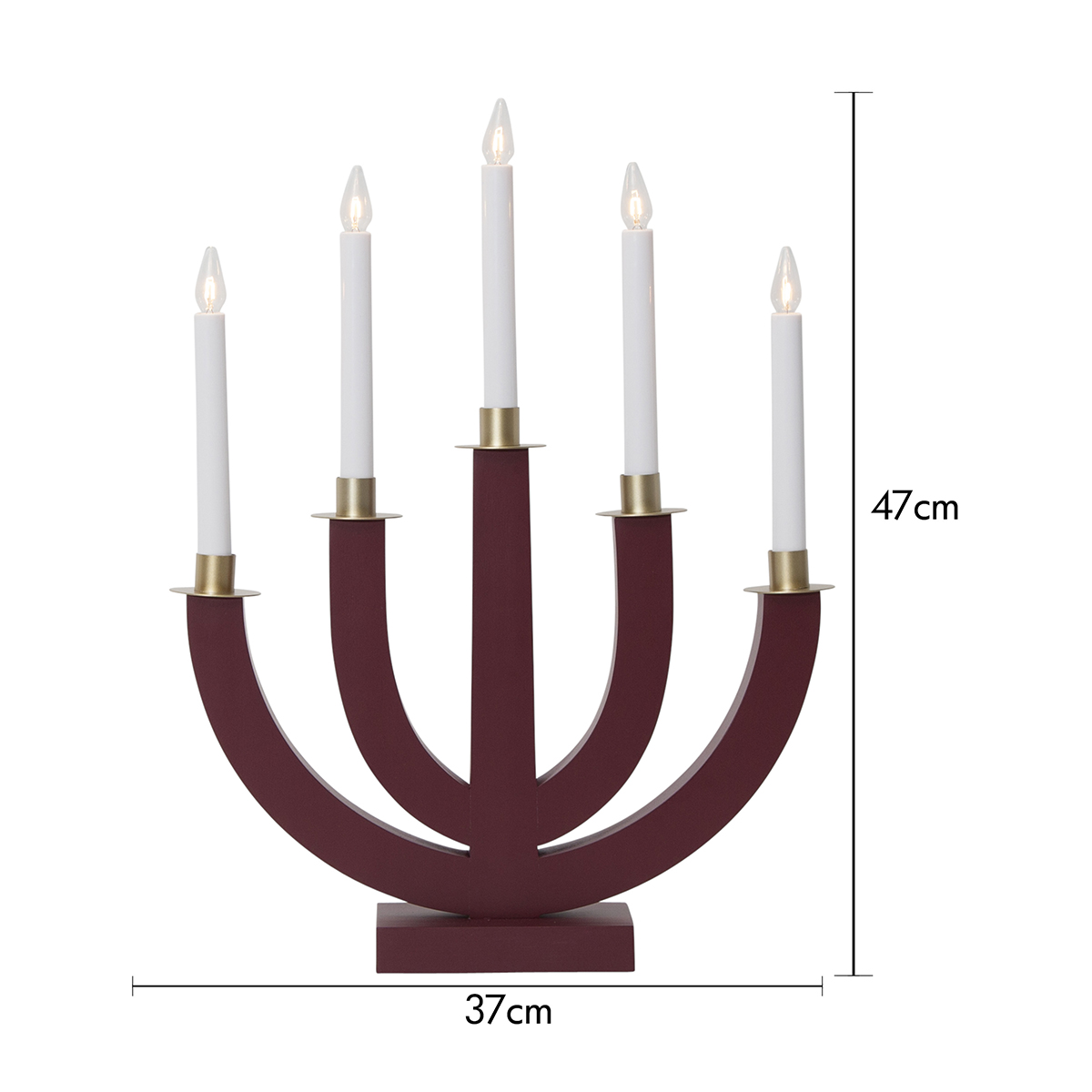 Ljusstake Star Trading Eli 5-armad Adventsljusstake