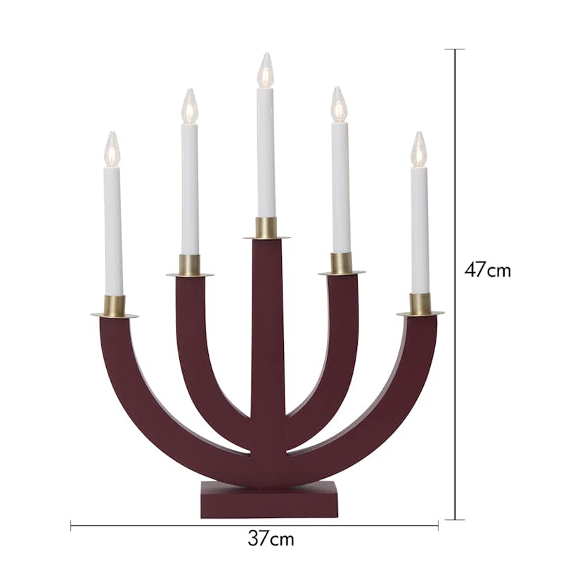 Ljusstake Star Trading Eli 5-armad Adventsljusstake