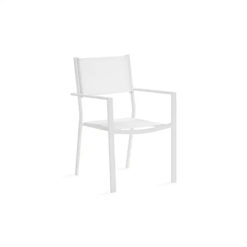 Trädgårdsstol Comfort Garden Tunis Vit Stapelbar Utomhus