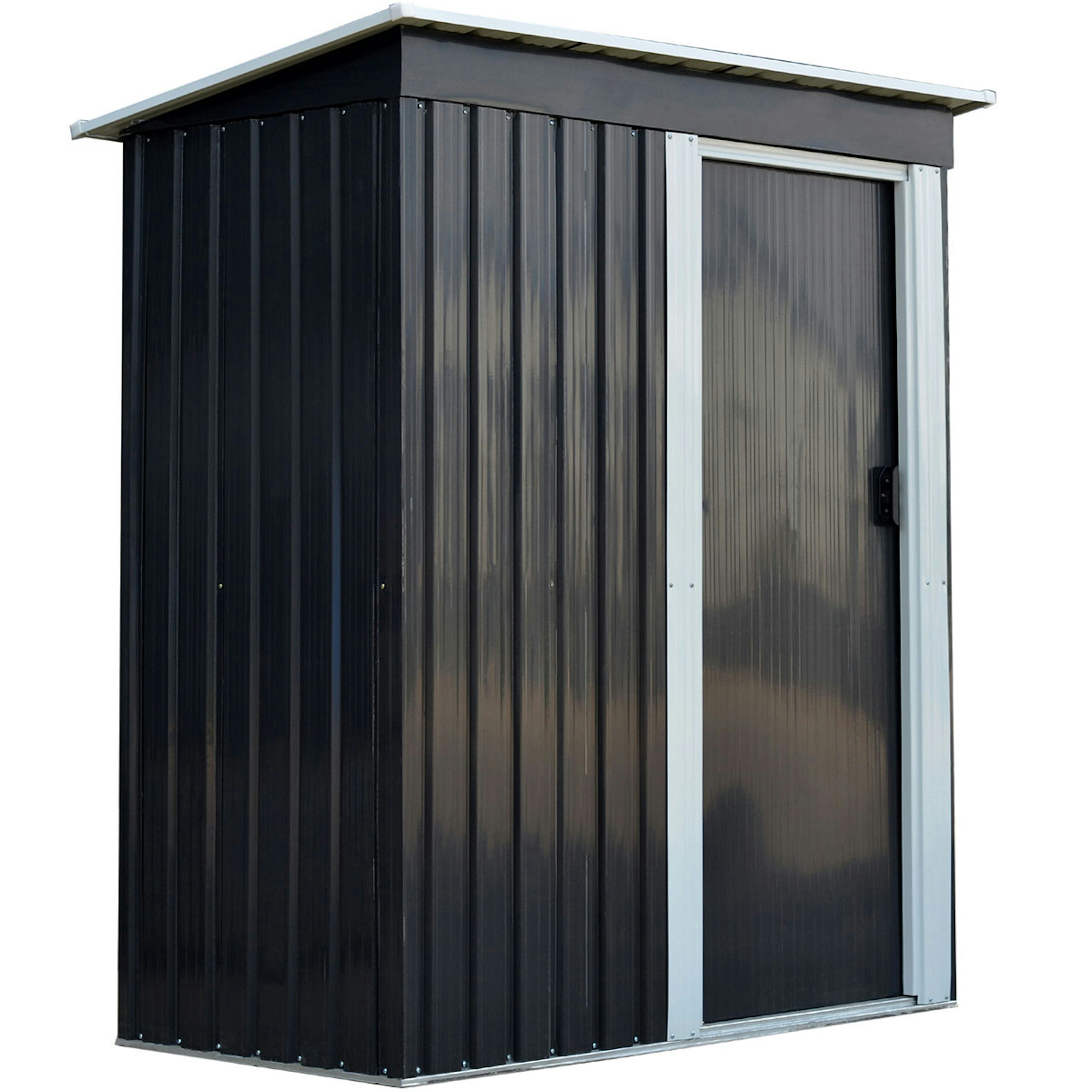 Förråd Metalcraft 1,3m² Dubbel Skjutdörr Färdig Byggsats