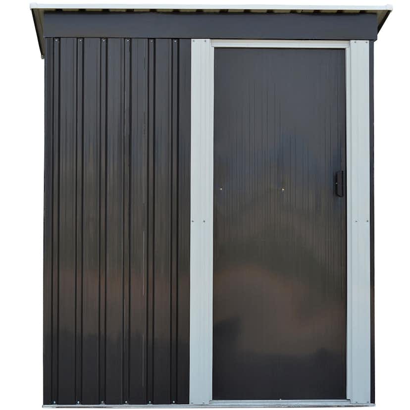 Förråd Metalcraft 1,3m² Dubbel Skjutdörr Färdig Byggsats