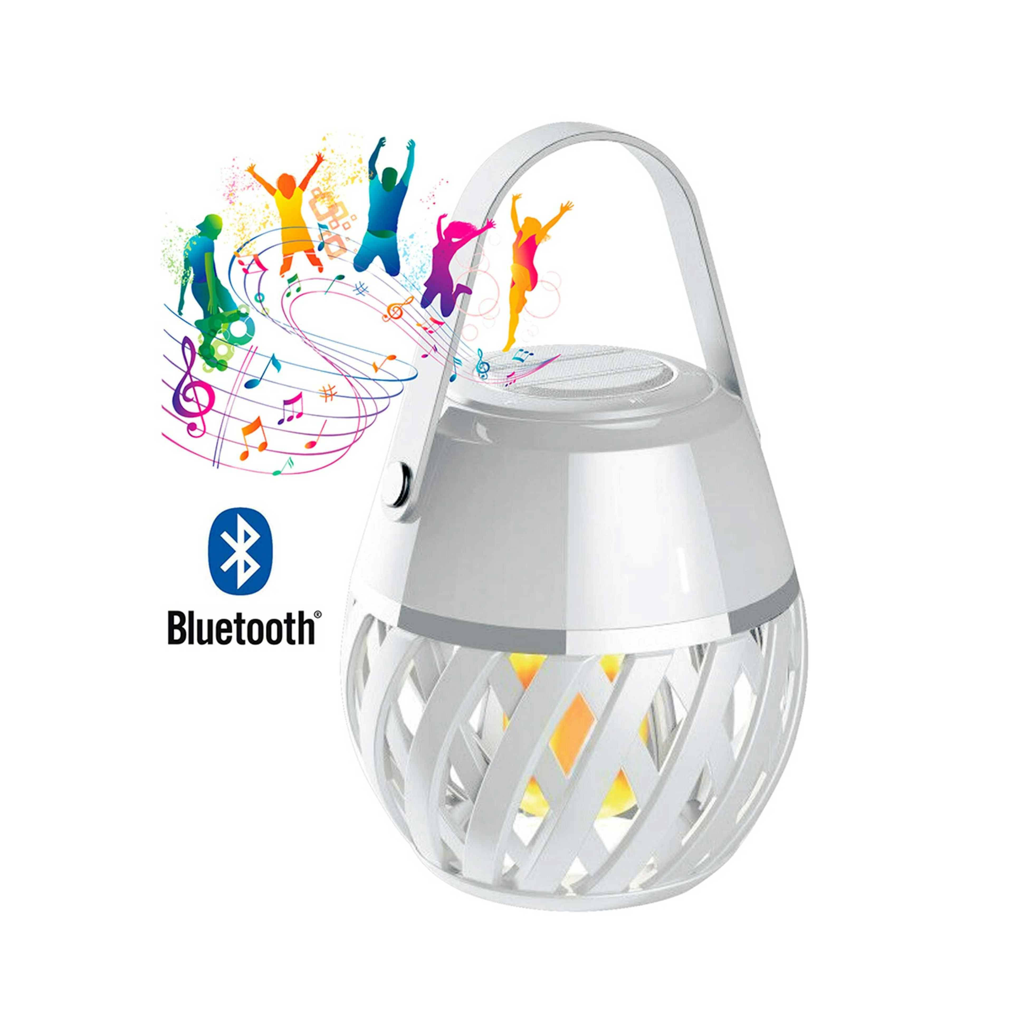 Flamlampa Homeline Helios med BT-högtalare