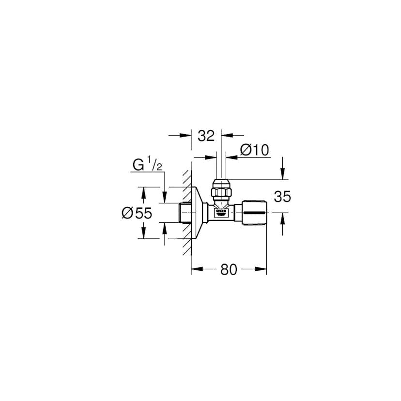 Avstängningsventil Grohe DN 15
