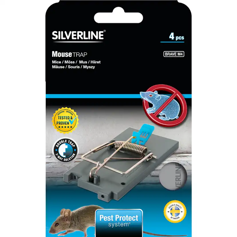 Musfälla Silverline Brave M4 Plast 4-Pack