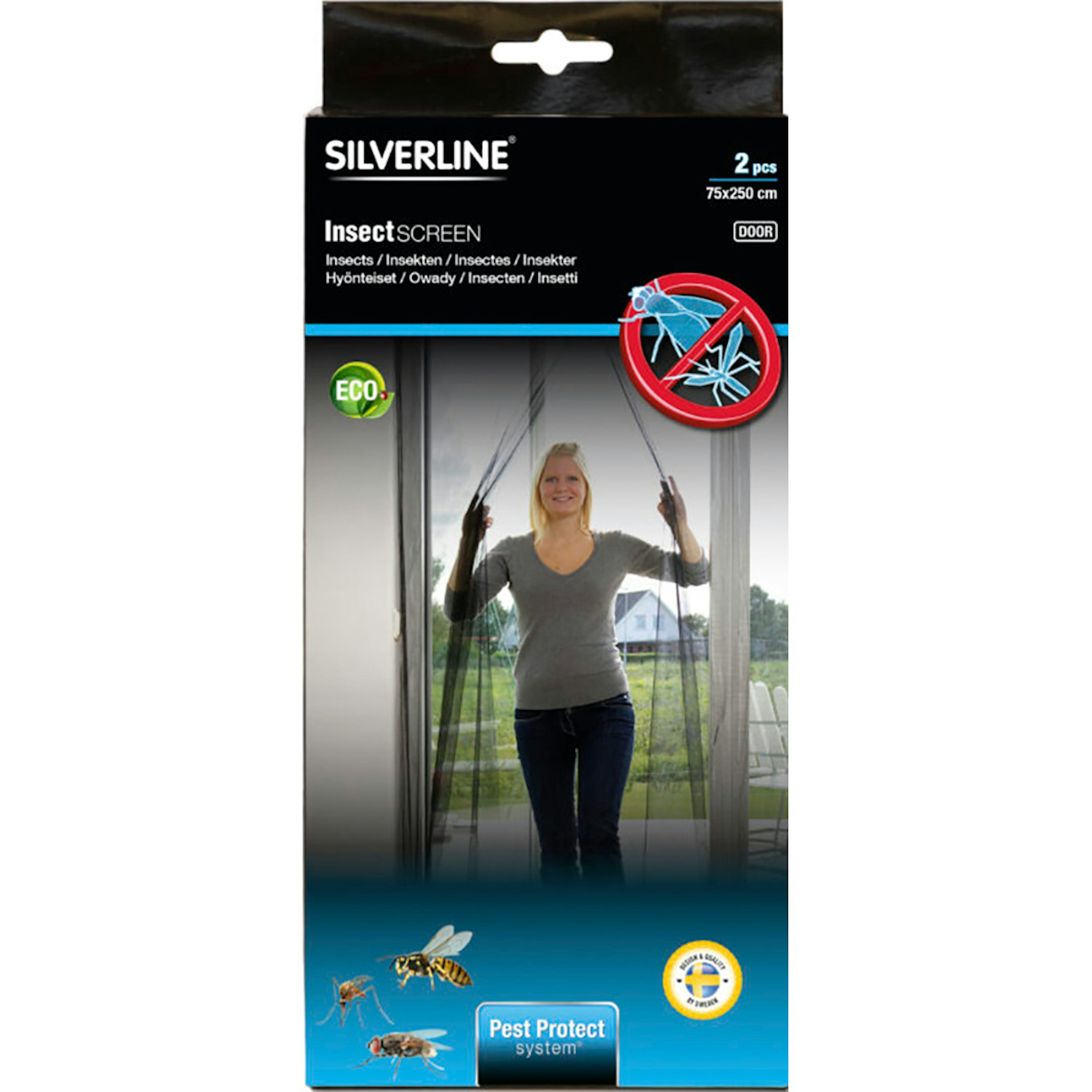 Insektsnät Silverline Dörr 2x75x250 cm