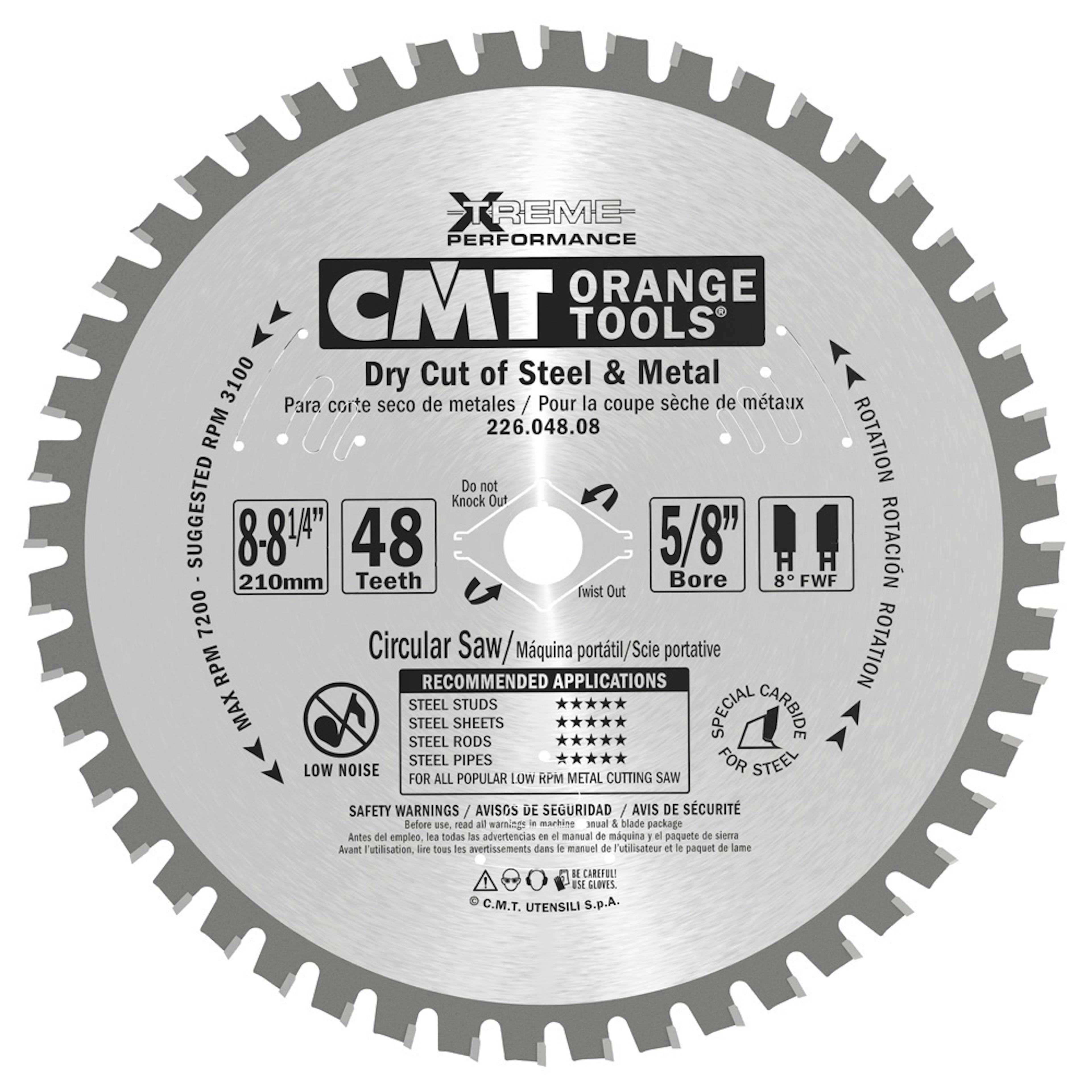 Sågklinga CMT Orange Tools Dry Cut Metall 226.047.09M