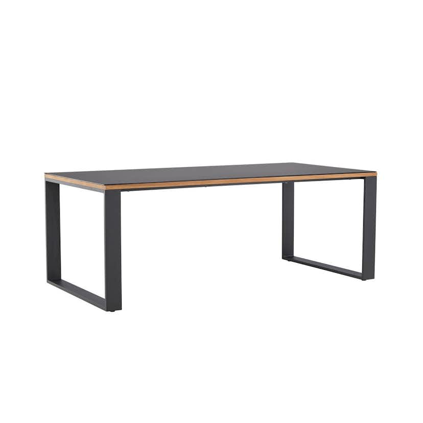 Trädgårdsbord deNoord Aspvik Matbord 100x200 cm Svart