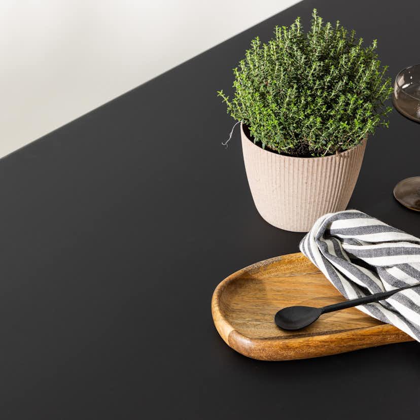 Trädgårdsbord deNoord Aspvik Matbord 100x200 cm Svart