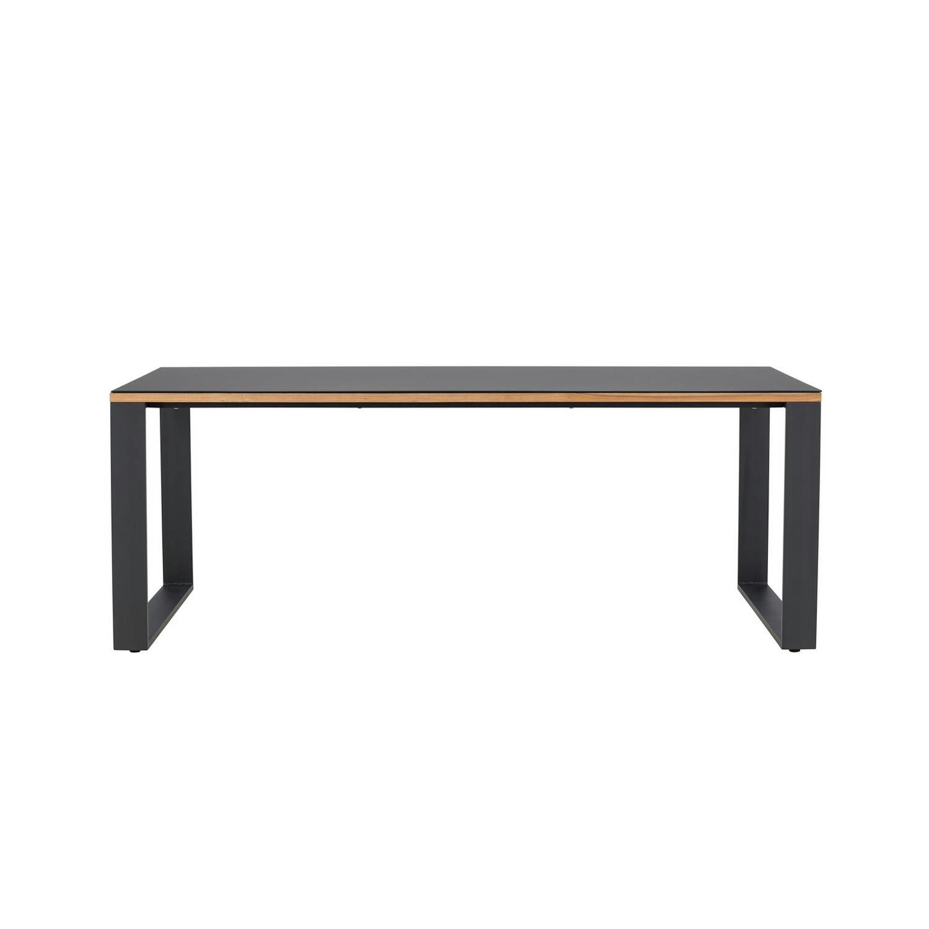 Trädgårdsbord deNoord Aspvik Matbord 100x200 cm Svart