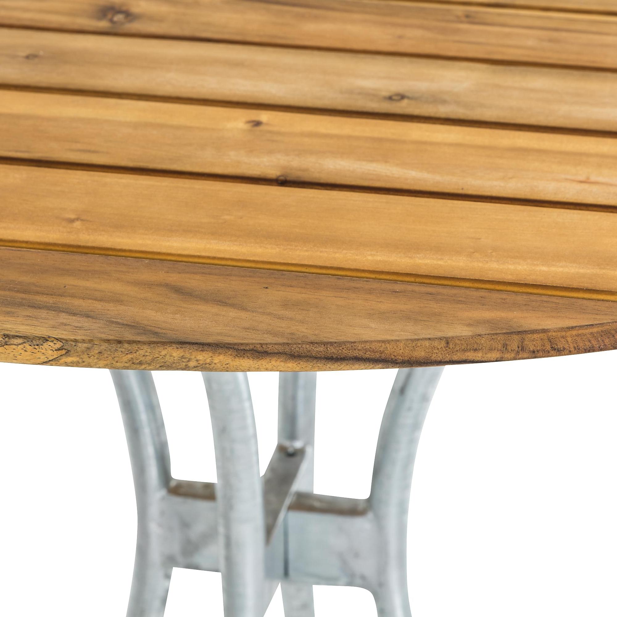 Trädgårdsbord Comfort Garden Arild Litet Runt Matbord Utomhus 110 cm - Utebord i Akaciaträ för Trädgård och Altan