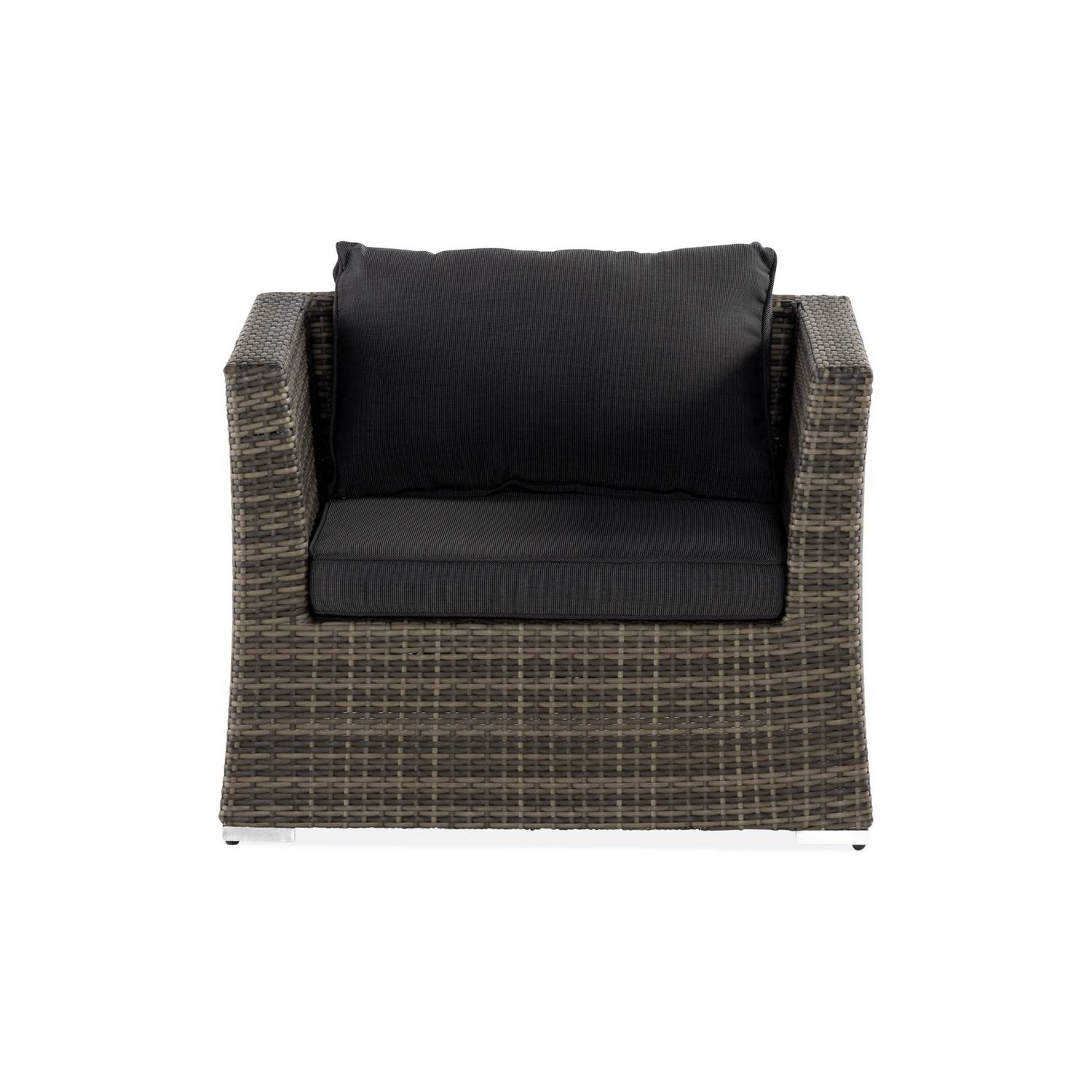 Utefåtöljer Comfort Garden Wisconsin Premium Utefåtölj – Loungefåtölj för Uterum och Altan i Konstrotting