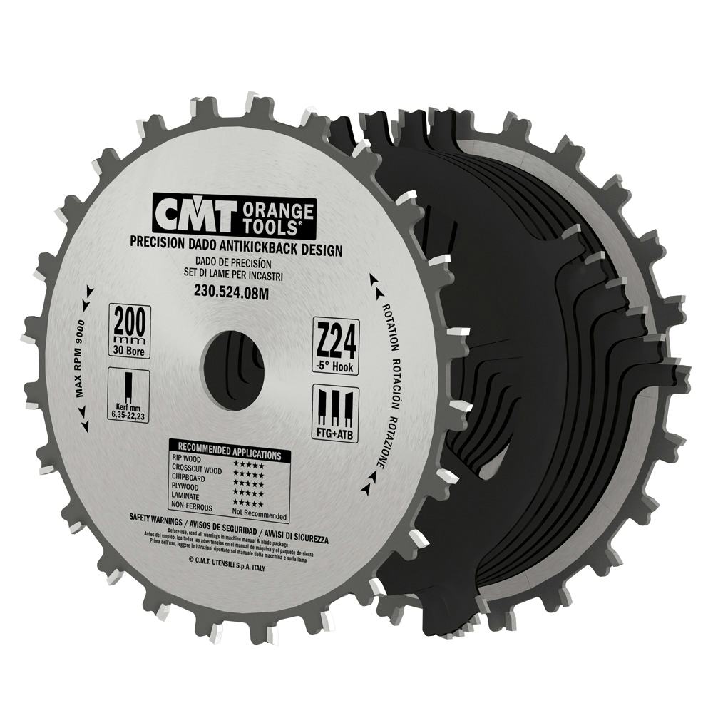 Spårklinga CMT Orange Tools set (dado) 200x6,35-22,23x30 T24