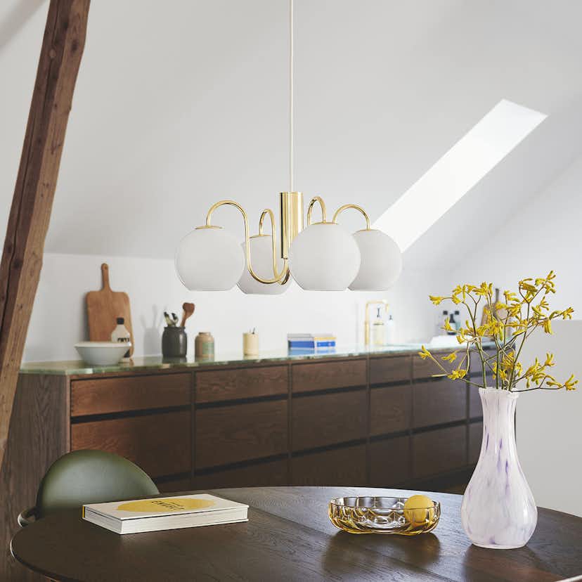 Taklampa Nordlux Franca Mässing Dimbar 4 Ljuskällor