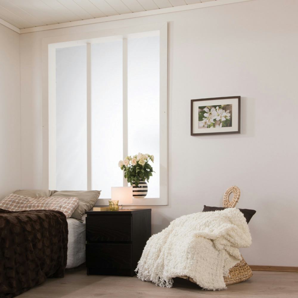 Väggpanel Huntonit Vit Penselmålad