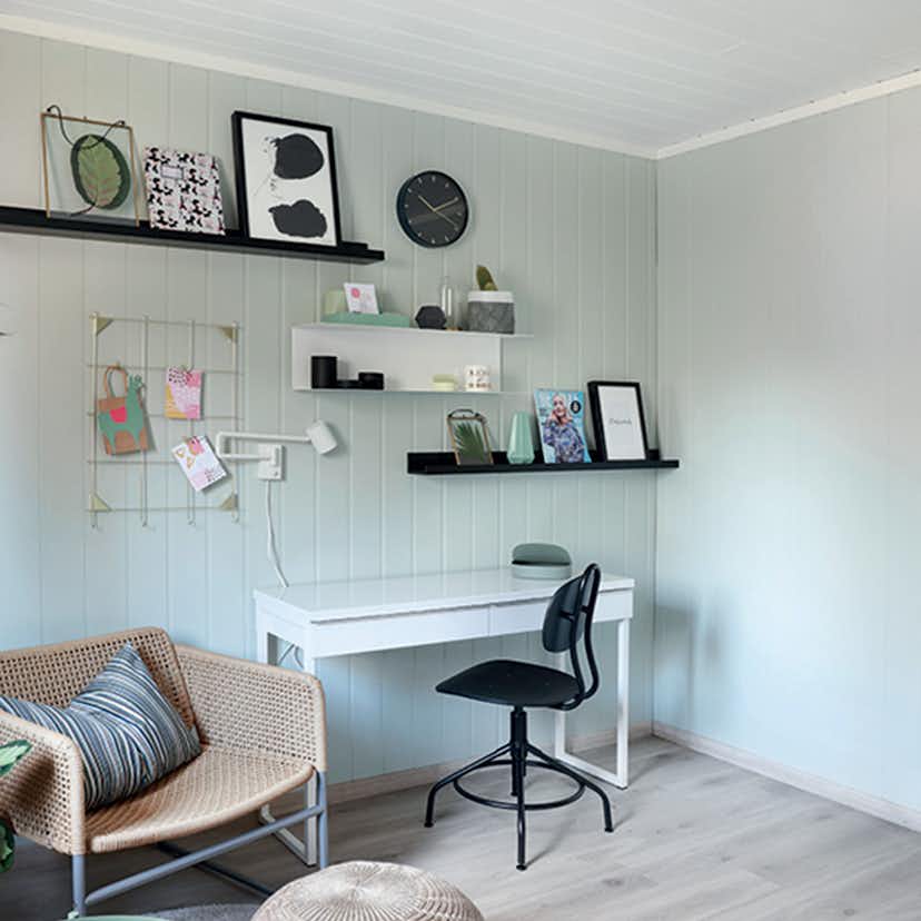 Väggpanel Huntonit Klarvit Penselmålad