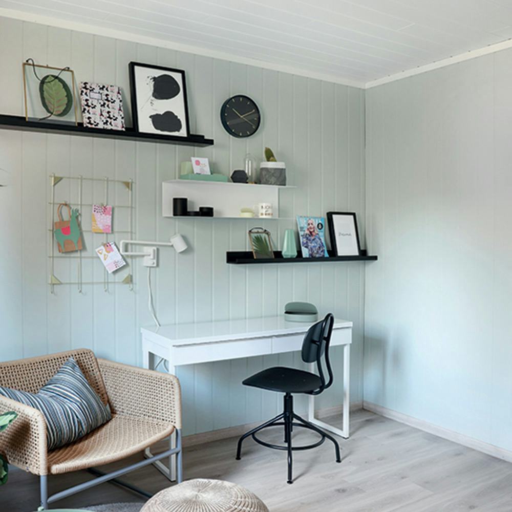 Väggpanel Huntonit Klarvit Penselmålad