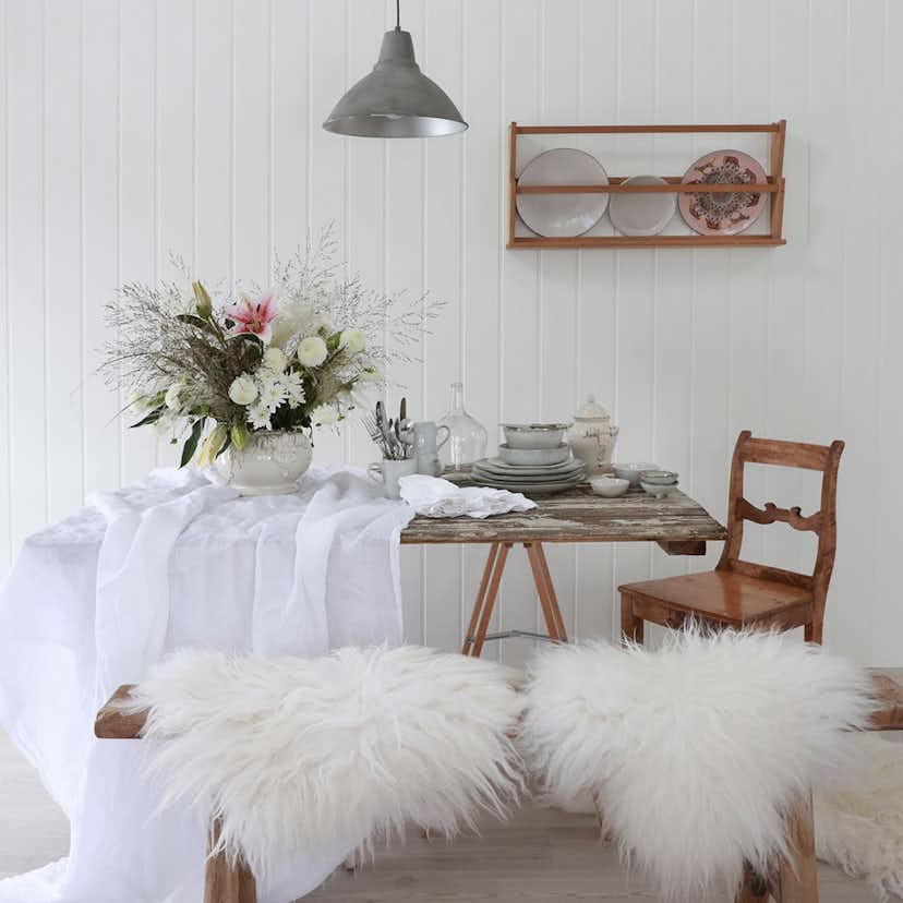 Väggpanel Huntonit penselmålad Skygge Vit