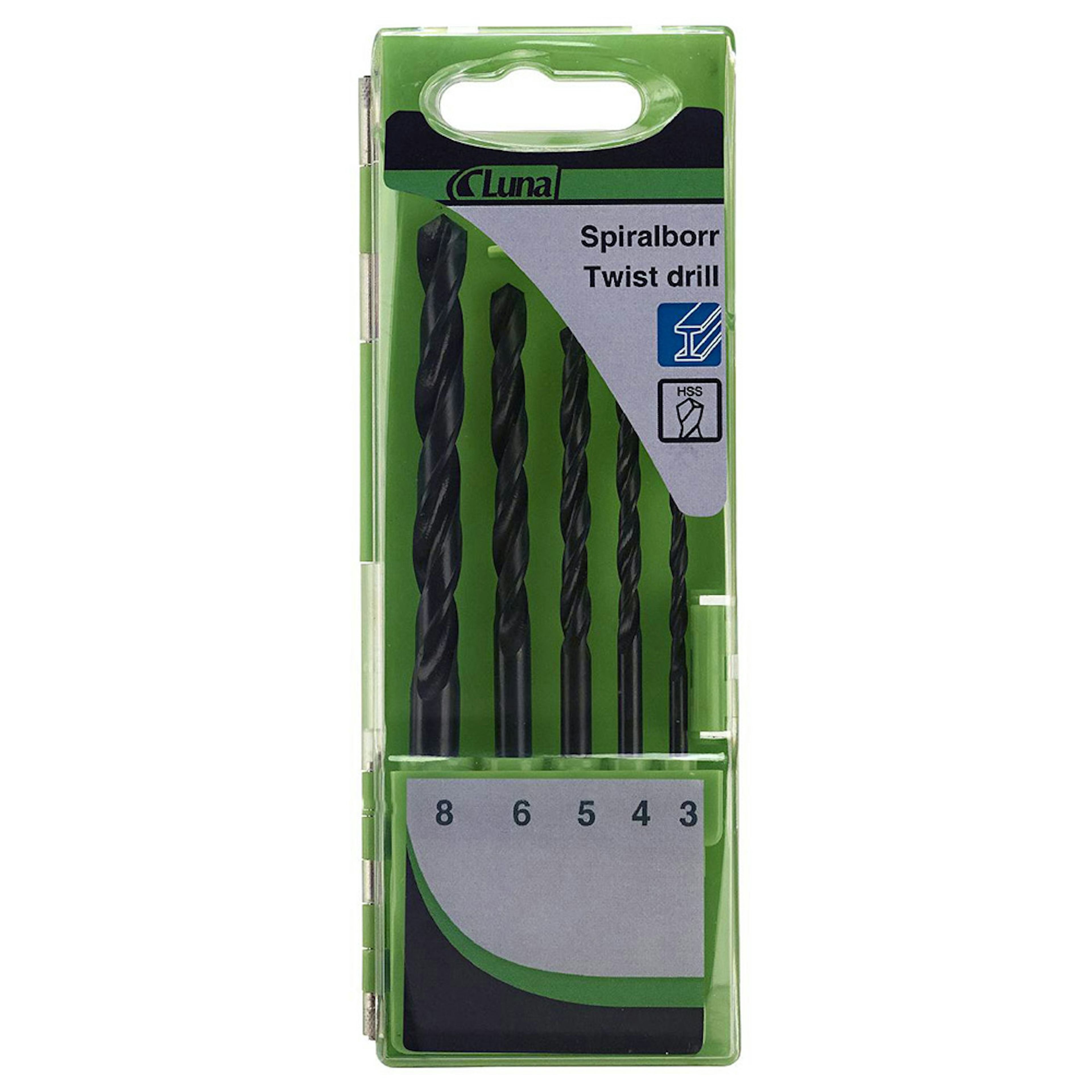 Spiralborrsats Luna Tools I HSS