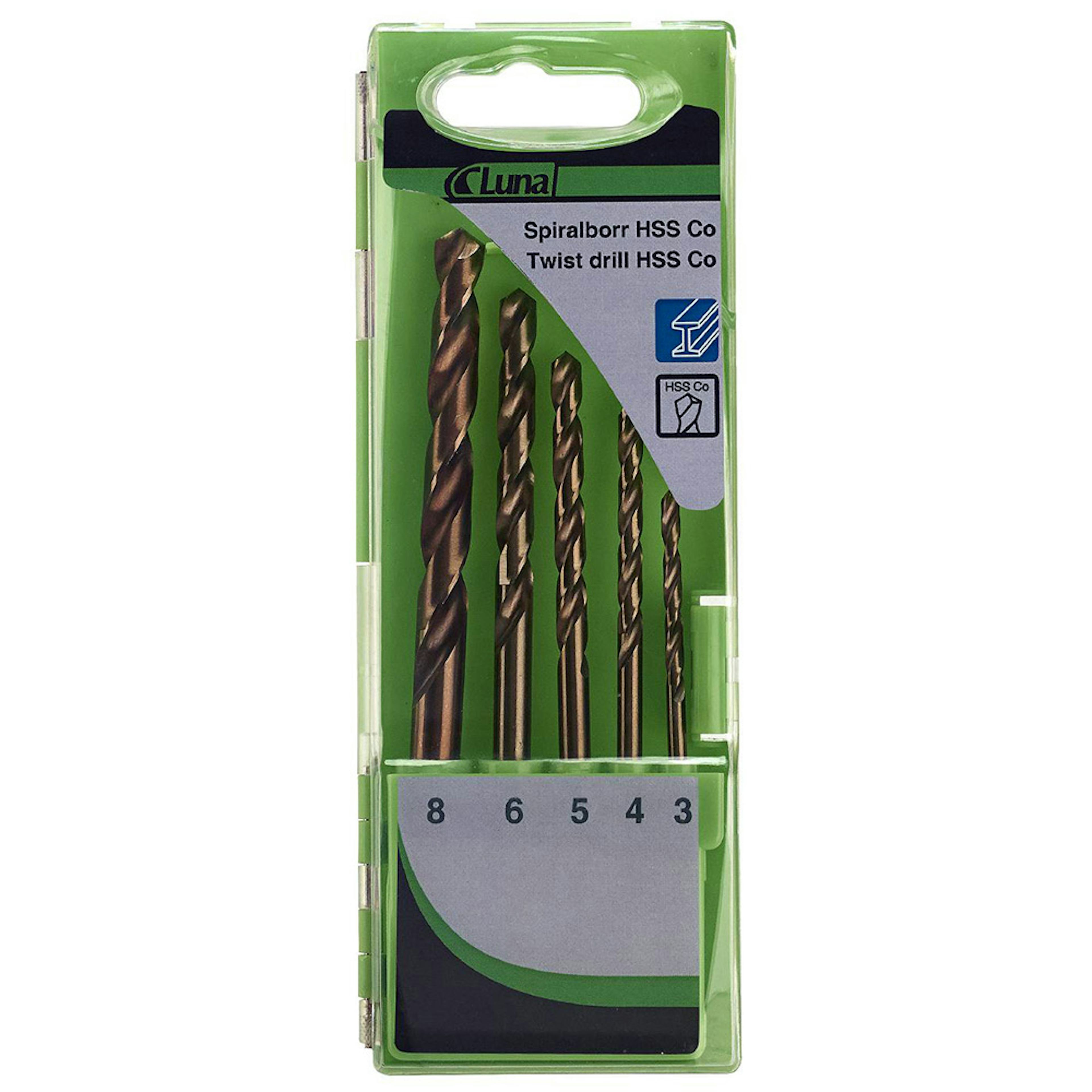 Spiralborrsats Luna Tools I Kobolt