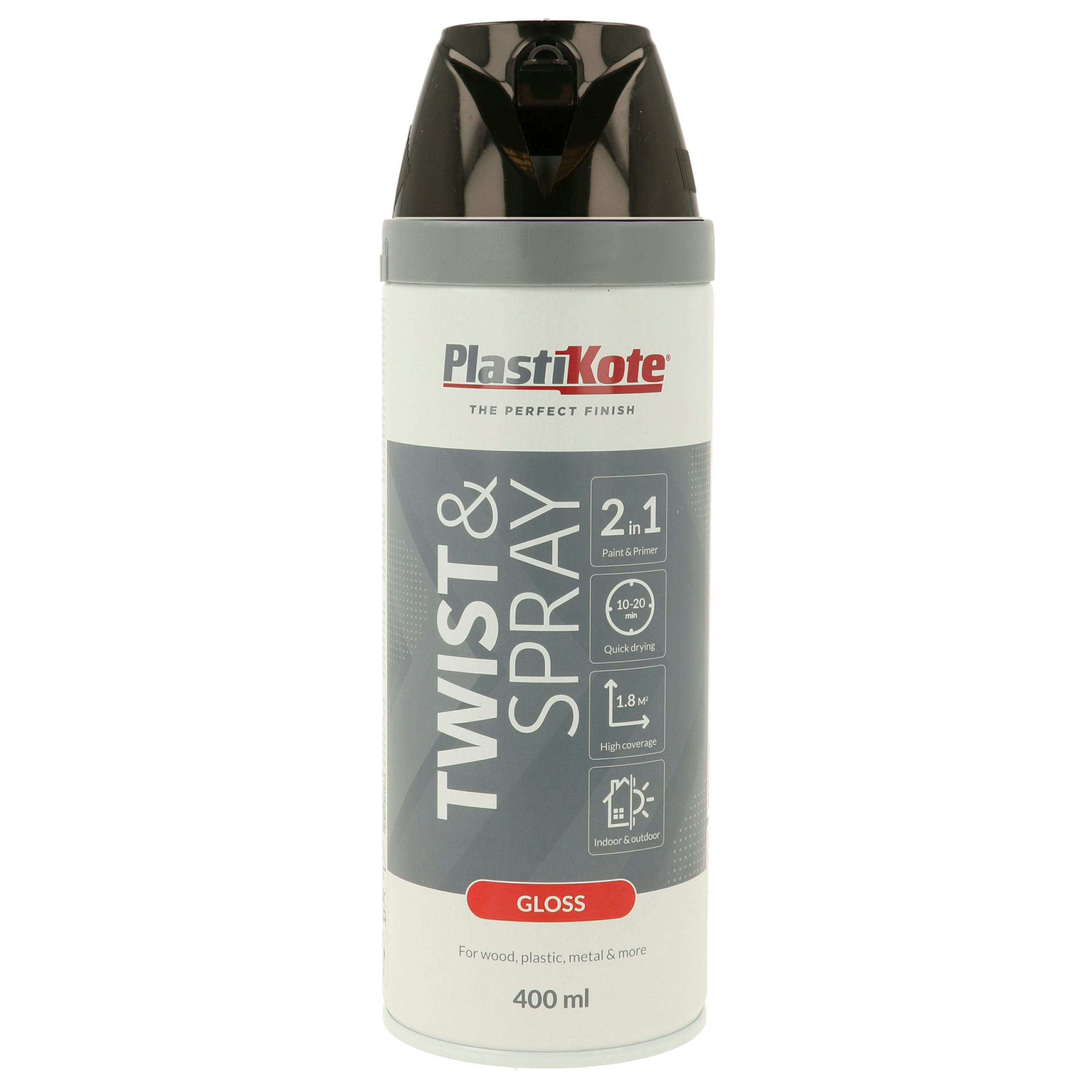 Sprayfärg Plasti-kote T&S Svart Blank 400 ml