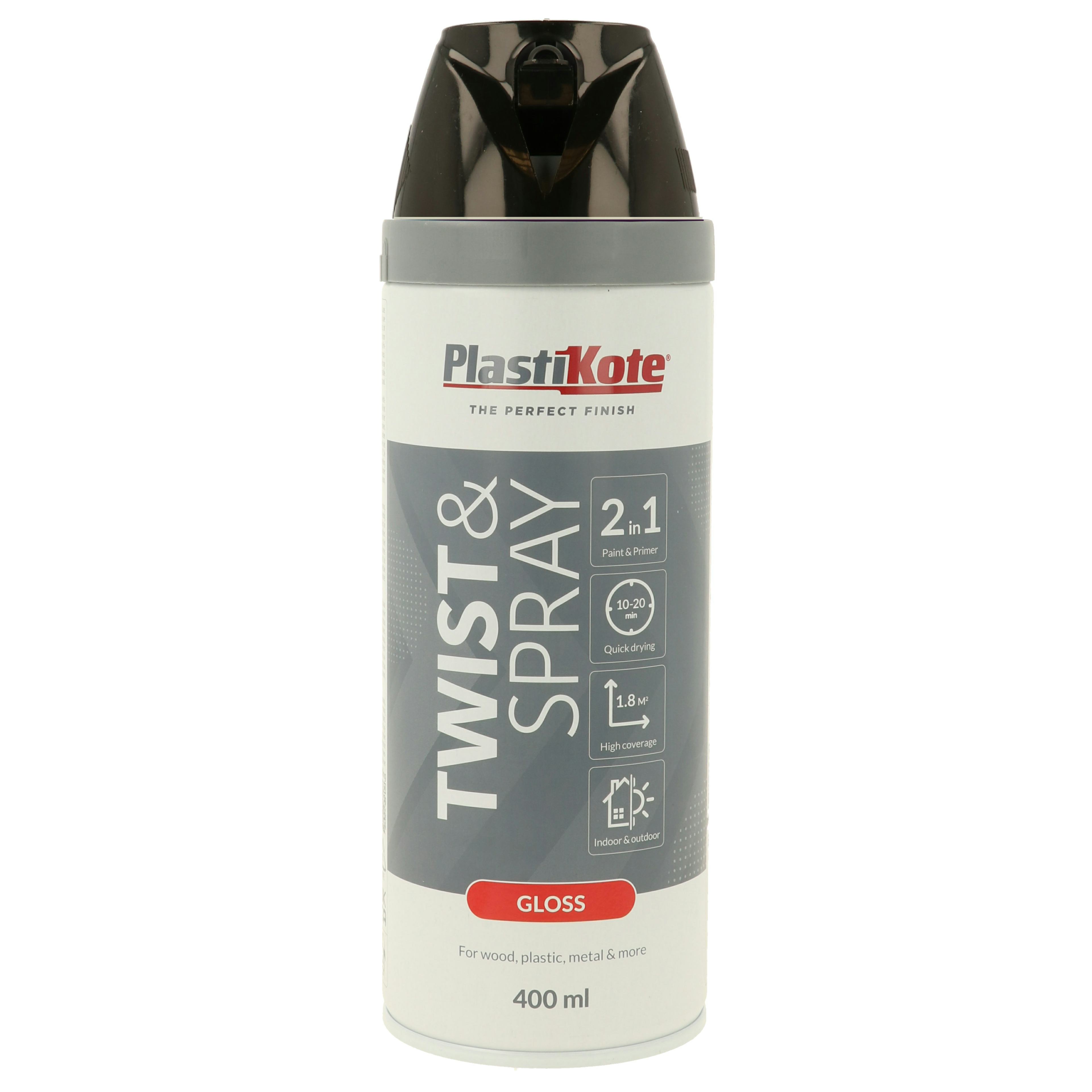 Sprayfärg Plasti-kote T&S Svart Blank 400 ml