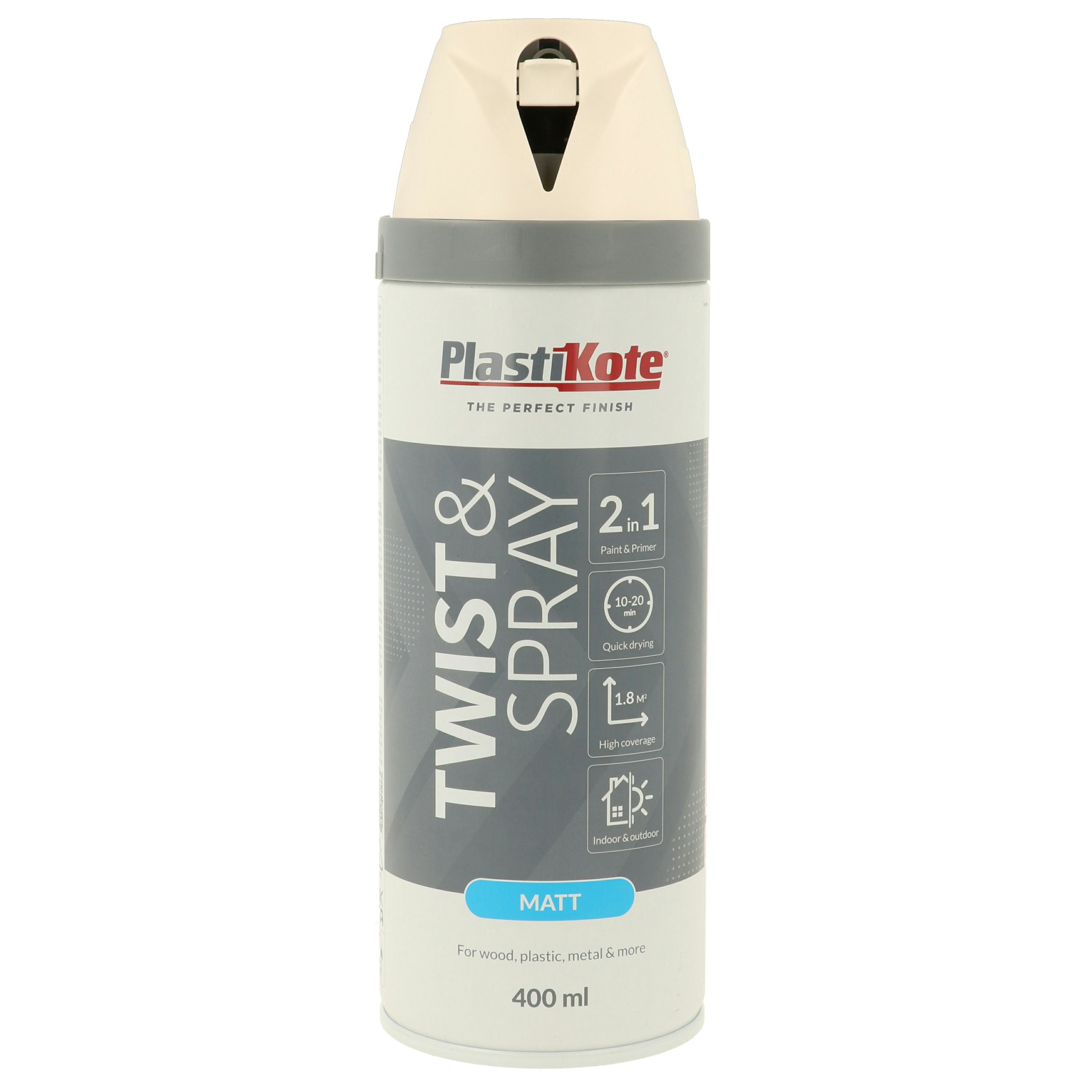 Sprayfärg Plasti-kote T&S Vit Matt 400 ml